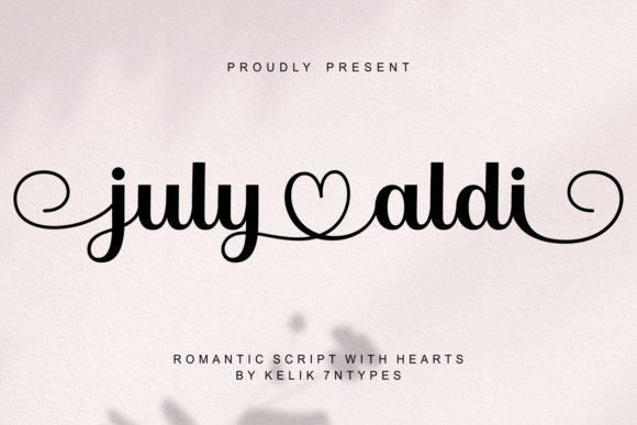 July Aldi: Crafting Romance with Flowing Script