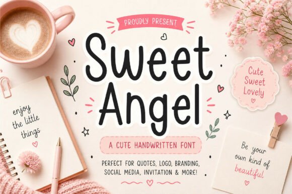 Sweet Angel Font: Infusing Handwritten Warmth Into Your Projects