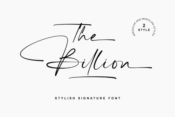 The Billion: A Script Font That Balances Elegance with Everyday Use