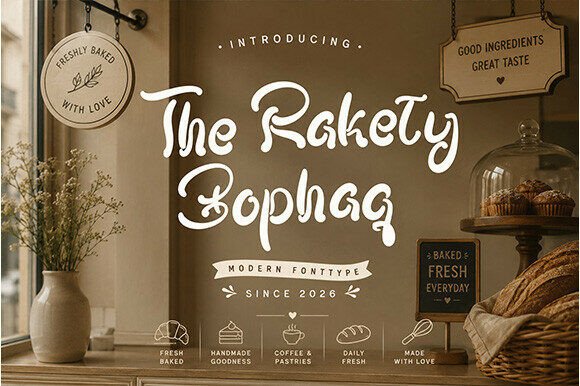 The Rackety Bophaq: A Playful Script Font for Modern Branding