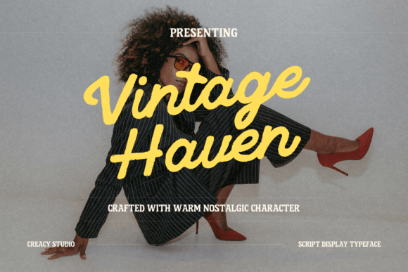 Vintage Haven: A Script Display Font with a Story to Tell